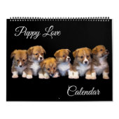 Large Size Puppy Love Calendar カレンダー (カバー)