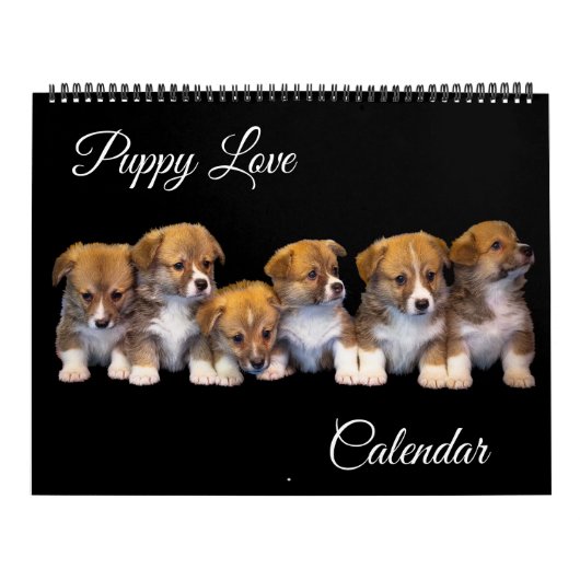 Large Size Puppy Love Calendar カレンダー (カバー)