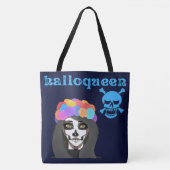 Large size tote bag  with Halloween print トートバッグ (正面)