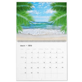 Large Size Tropics Paradise Calendar カレンダー (3月 2026)
