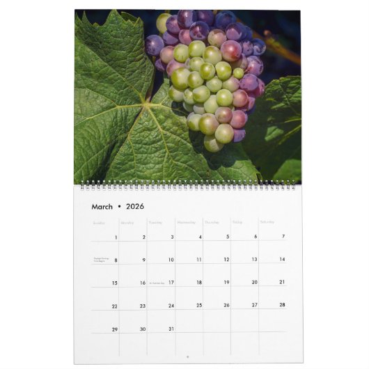 Large Size Wine Lovers Calendar カレンダー (3月 2026)