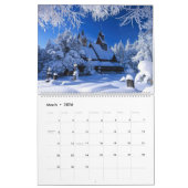 Large Size Winter Calendar カレンダー (3月 2026)