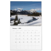 Large Size Yellowstone Park Calendar カレンダー (2月 2026)