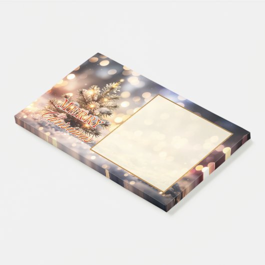 Large Sparkling Christmas Tree Holidays ポストイット (アングル)