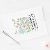 Large Stickers with Garden Design 長方形シール (封筒)