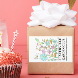 Large Stickers with Garden Design 長方形シール