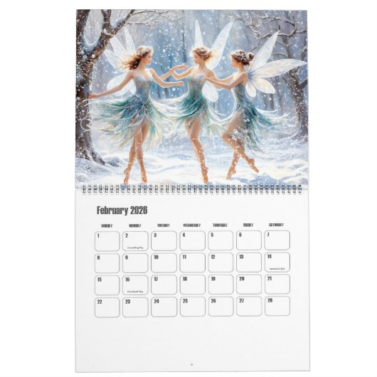 Large Surreal Fantasy Art Magical カレンダー (2月 2026)