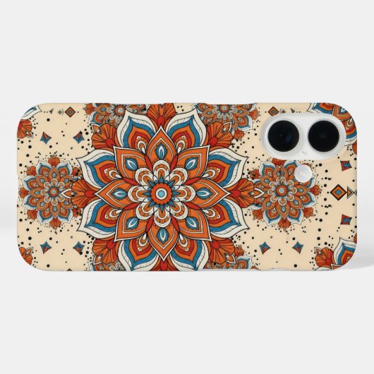 large, symmetrical mandala design Case-Mate iPhoneケース (裏面 (横))