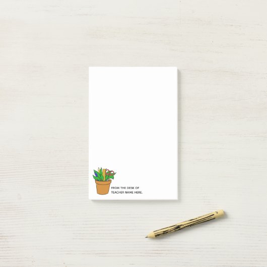 Large Teacher Post-Its with Name Personalization  ポストイット (デスク上)