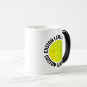 Large Text & ピックルボール 11oz カスタム熱変化マグ モーフィングマグカップ (正面右)