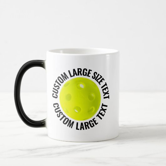 Large Text & ピックルボール 11oz カスタム熱変化マグ モーフィングマグカップ (左)
