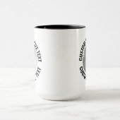 Large Text ブラック コンボ 15oz カスタムゴルフ マグカップ (中央)