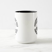Large Text ブラック コンボ 15oz カスタム サッカー マグカップ (中央)