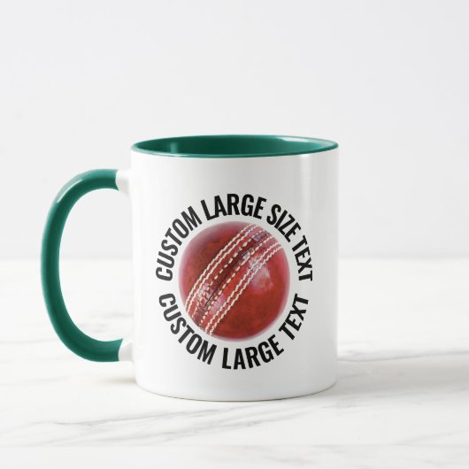 Large Text HUNTER GREEN Combo 11oz カスタムクリケット マグカップ (左)