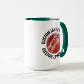 Large Text HUNTER GREEN Combo 15oz カスタムクリケット マグカップ (正面右)