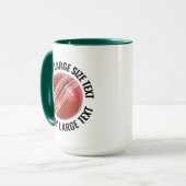 Large Text HUNTER GREEN Combo 15oz カスタムクリケット マグカップ (正面左)
