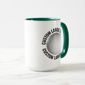 Large Text HUNTER GREEN Combo 15oz カスタムゴルフ マグカップ (正面右)