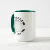 Large Text HUNTER GREEN Combo 15oz カスタムゴルフ マグカップ (正面左)