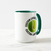 Large Text HUNTER GREEN Combo 15oz カスタムテニスマグ マグカップ (正面右)