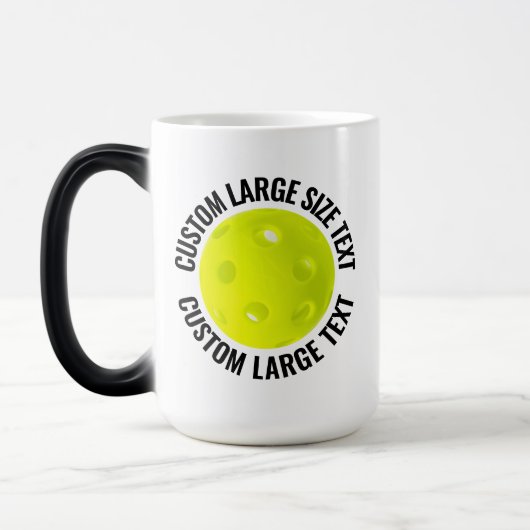 Large Text & Pickleball 15oz カスタム変色マグ モーフィングマグカップ (左)