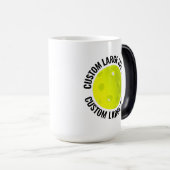 Large Text & Pickleball 15oz カスタム変色マグ モーフィングマグカップ (正面右)