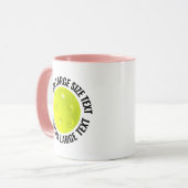 Large Text PINK Combo 11oz カスタムピックルボール マグカップ (正面左)