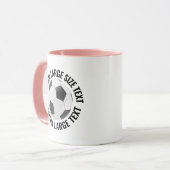 Large Text PINK Combo 11oz サッカーカスタムグッズ マグカップ (正面左)