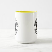 Large Text YELLOW コンボ 15oz カスタム8ボール マグカップ (中央)