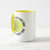 Large Text YELLOW Combo 15oz カスタムテニスマグ マグカップ (正面左)