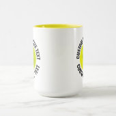 Large Text YELLOW Combo 15oz カスタムピックルボール マグカップ (中央)