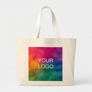 Large Tote Bags Company Logo Here Trendy Template ラージトートバッグ