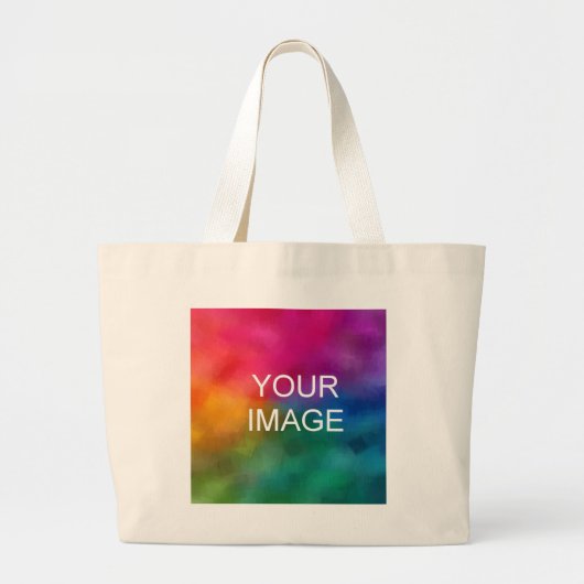 Large Tote Bags Your Image Photo Logo Here ラージトートバッグ (正面)