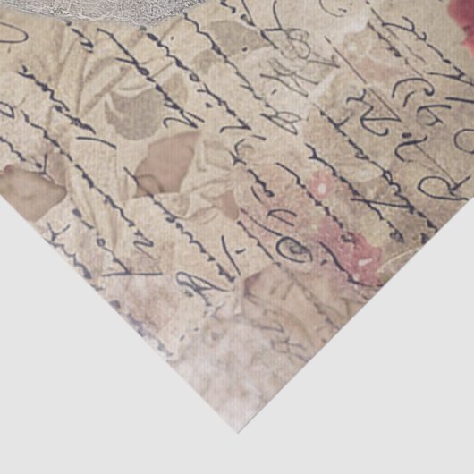 Large Victorian Gothic Girl & Florals Decoupage 薄葉紙 (詳細)