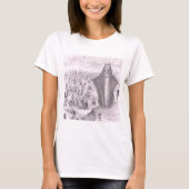 Large Virgin Mary on a Hill Healing a Crowd of Man Tシャツ (正面)