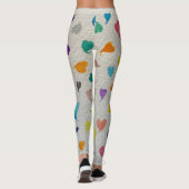 Large Watercolor Hearts Leggings レギンス (裏面)