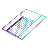 Large Weekly Clusics Trackerメモ帳 ノートパッド (アングル)