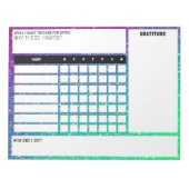 Large Weekly Clusics Trackerメモ帳 ノートパッド (正面)