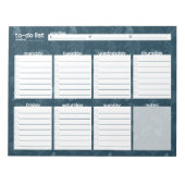 Large Weekly To-Doリスト – リーフデザイン ノートパッド (正面)