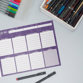 Large Weekly To-Doリスト – リーフデザイン ノートパッド