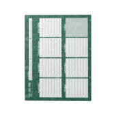 Large Weekly To-Doリスト – リーフデザイン ノートパッド (回転)