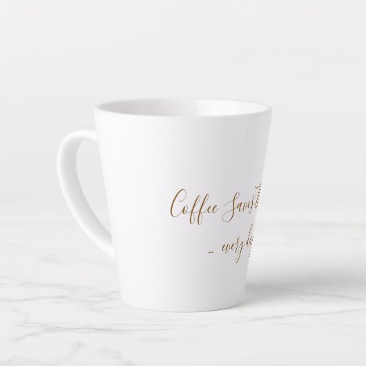 Large White Latte Mug カフェラテマグ (左アングル)