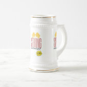 large white mug / Chope blanc ビールジョッキ (正面右)