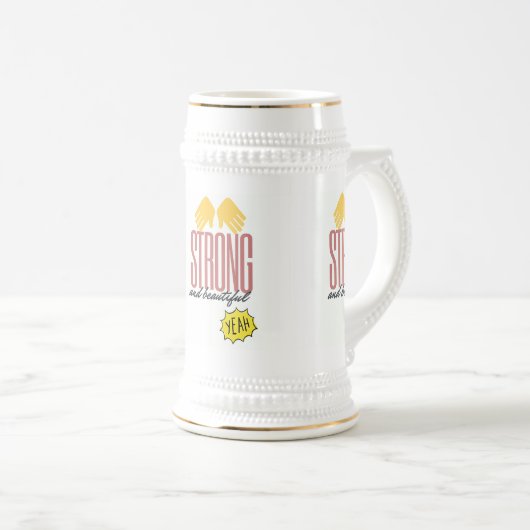 large white mug / Chope blanc ビールジョッキ (正面右)
