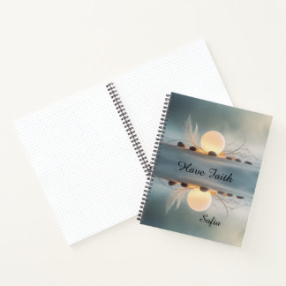 Large Zen Spiral Journal: Full Wrap Mindful ノートブック