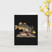 Largemouth B And Fishing Lure Fisherman  カード (黄色い花)