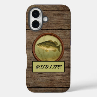 Largemouth BassダークウッドiPhoneケース iPhone 16ケース