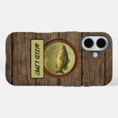 Largemouth BassダークウッドiPhoneケース Case-Mate iPhoneケース (裏面 (横))