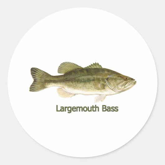 Largemouth Bassロゴ（タイトル付き） ラウンドシール (正面)