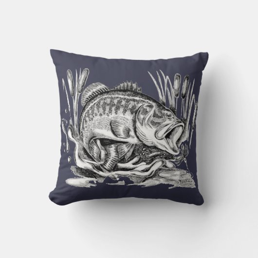 Largemouth Bass クッション (正面)