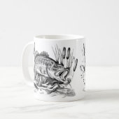 Largemouth bass コーヒーマグカップ (正面左)